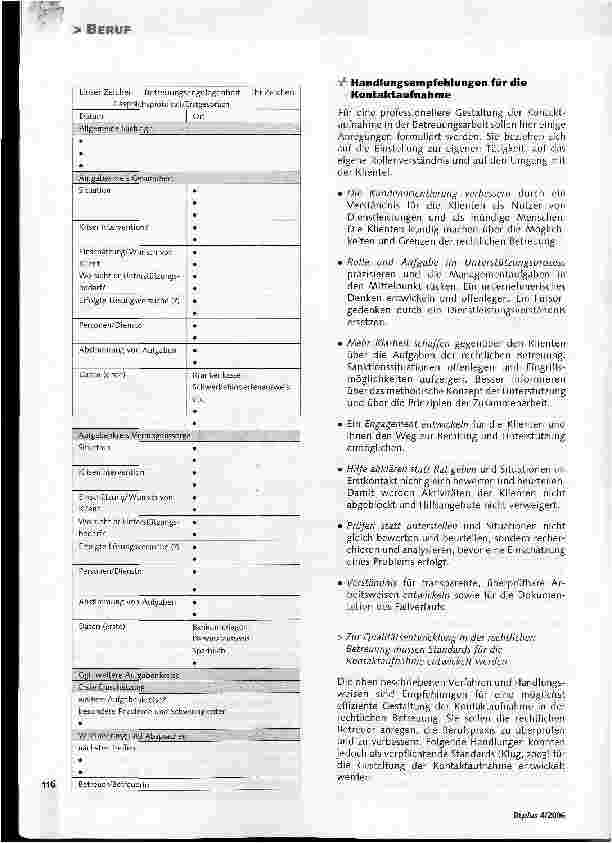 Vorschauseite 5: Fallsteuerung - Rechtliche Betreuung auf Grundlage des Case Managements: die Kontaktaufnahme