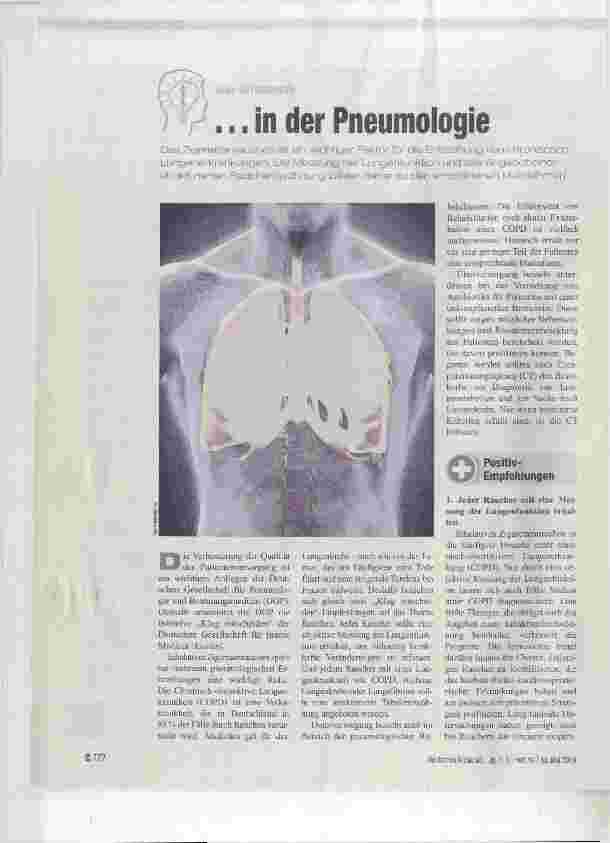 Vorschauseite 1: ... in der Pneumologie