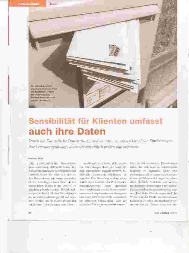 Vorschauseite 1: Sensibilität für Klienten umfasst auch ihre Daten