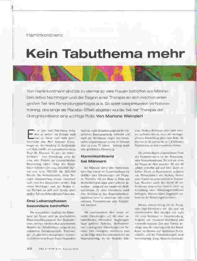Vorschauseite 1: Kein Tabuthema mehr