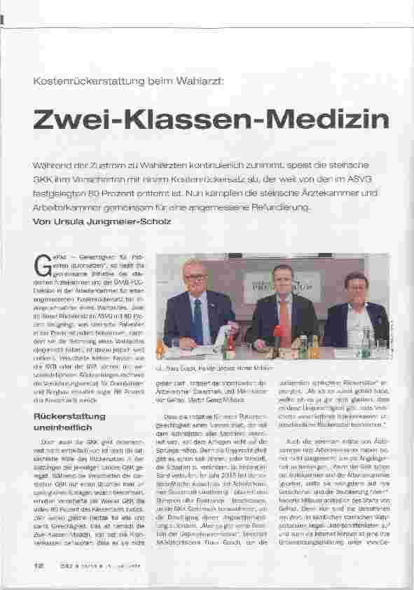 Vorschauseite 1: Zwei-Klassen-Medizin