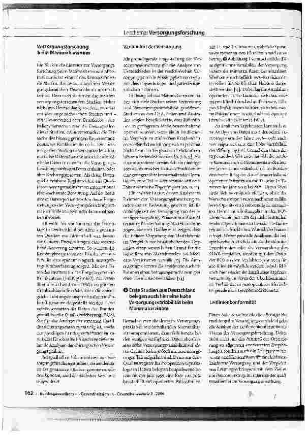 Vorschauseite 3: Versorgungsforschung in der operativen Medizin am Beispiel der Mammakarzinomchirurgie