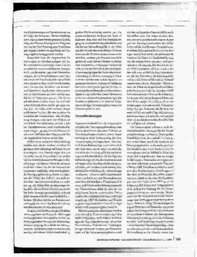 Vorschauseite 6: Versorgungsforschung in der operativen Medizin am Beispiel der Mammakarzinomchirurgie