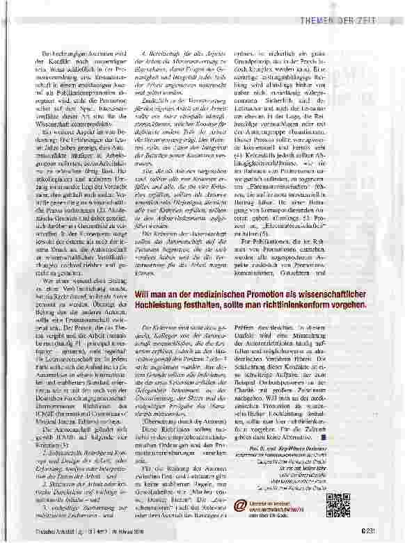 Vorschauseite 2: Autorenkonflikte bei Promotionen