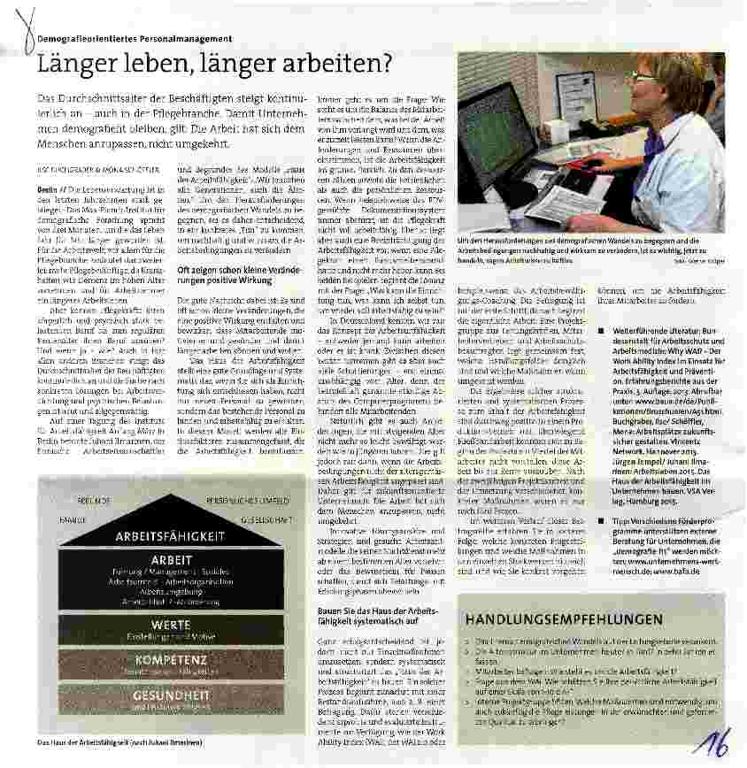 Vorschauseite 1: Länger leben, länger arbeiten?