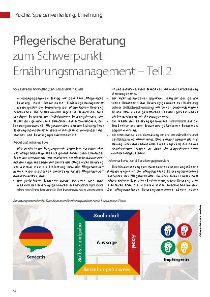 Vorschauseite 1: Pflegerische Beratung zum Schwerpunkt Ernährungsmanagement – Teil 2
