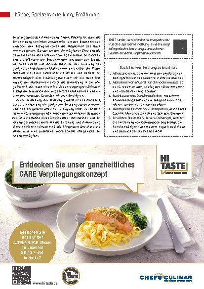 Vorschauseite 3: Pflegerische Beratung zum Schwerpunkt Ernährungsmanagement – Teil 2