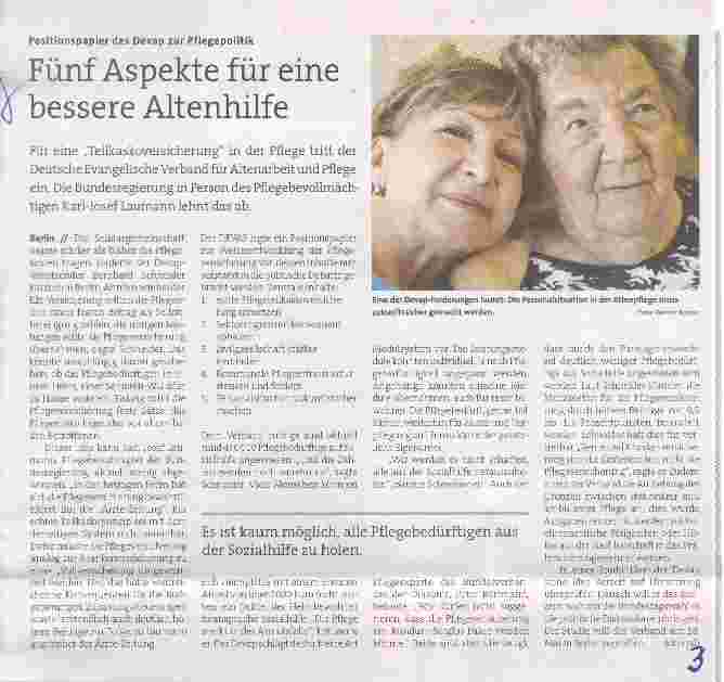 Vorschauseite 1: Fünf Aspekte für eine bessere Altenhilfe