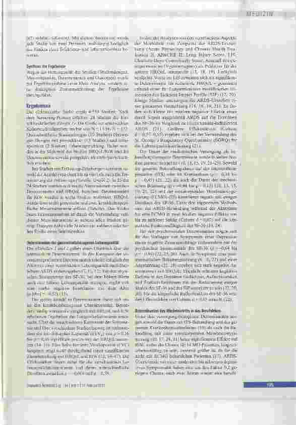 Vorschauseite 3: Determinanten der Lebensqualität und Erwerbsfähigkeit nach Lungenversagen