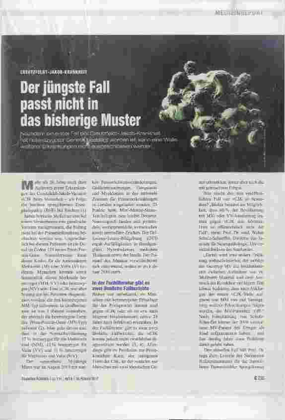Vorschauseite 1: Der jüngste Fall passt nicht In das bisherige Muster