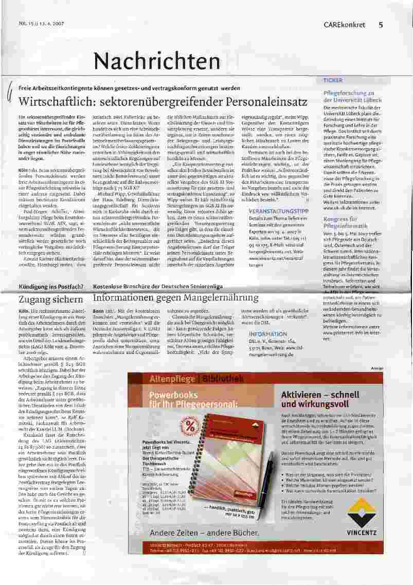 Vorschauseite 1: Wirtschaftlich: sektorenübergreifender Personaleinsatz
