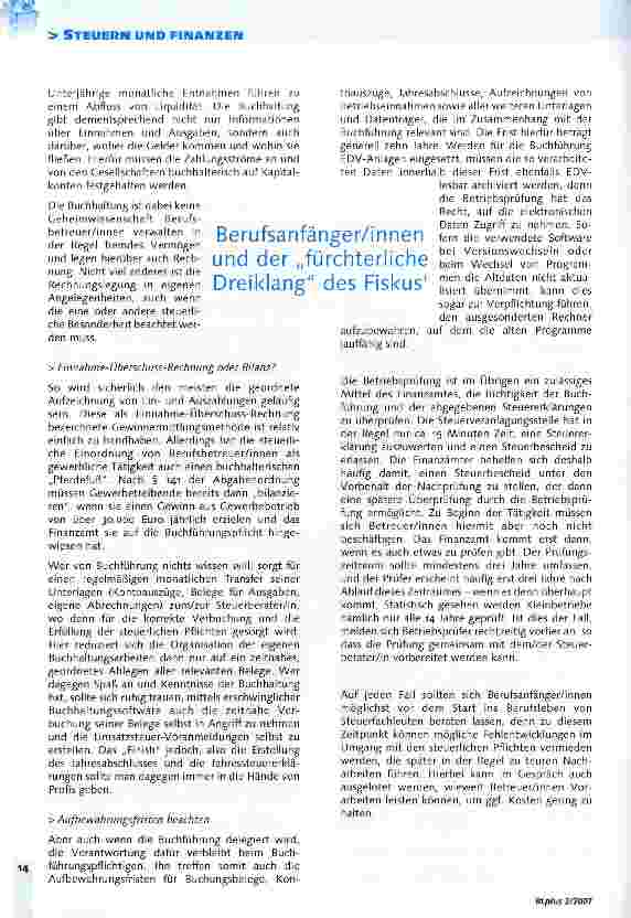 Vorschauseite 3: Buchhaltung, Kontoführung und Steuern - Steuerungsinstrument oder notwendiges Übel?