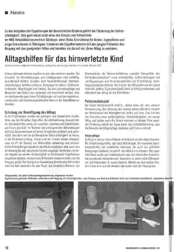Vorschauseite 1: Alltagshilfen für das hirnverletzte Kind