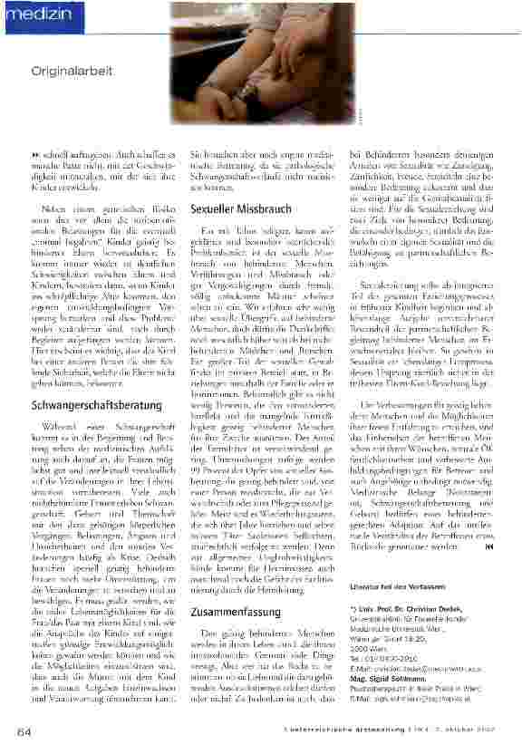 Vorschauseite 5: Sexualität und geistige Behinderung