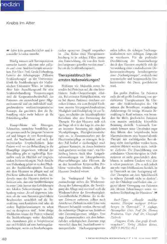 Vorschauseite 3: Alt - krank - Krebs