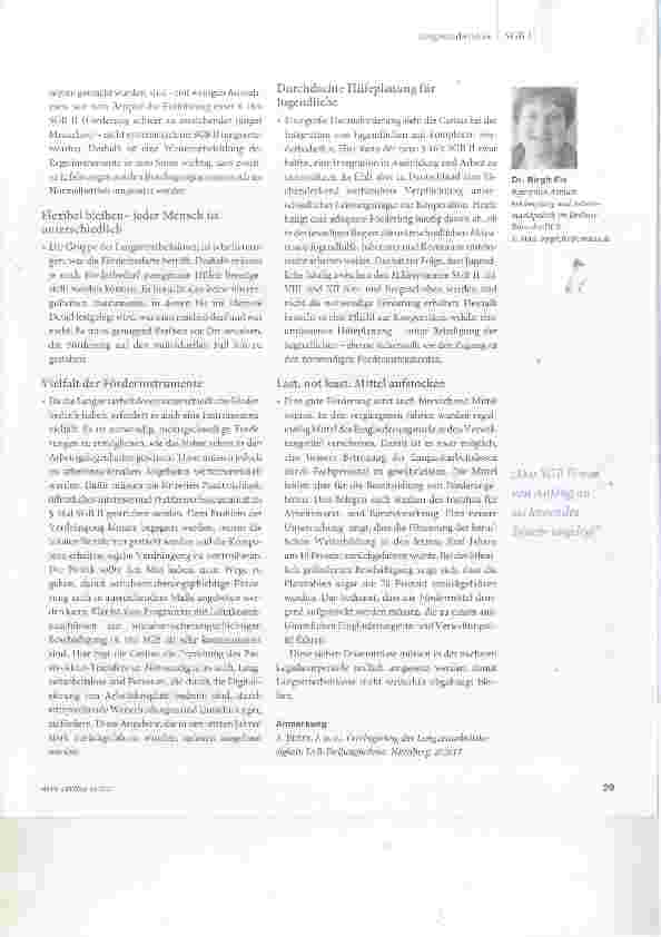 Vorschauseite 3: Langzeitarbeitslose dürfen nicht abgehängt bleiben