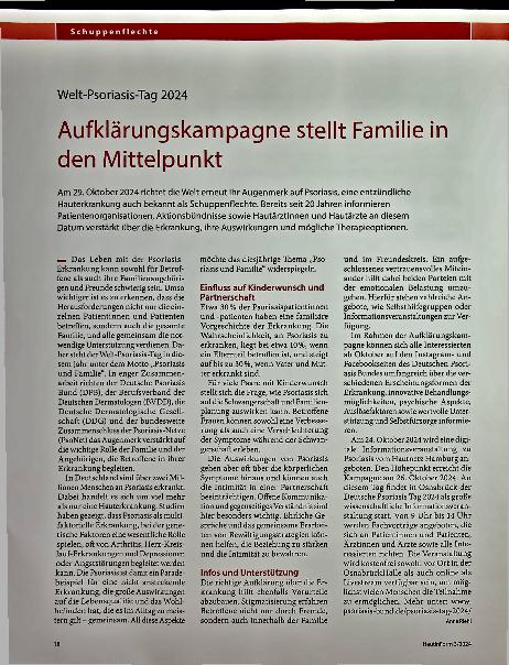 Vorschauseite 1: Aufklärungskampagne stellt Familie in den Mittelpunkt