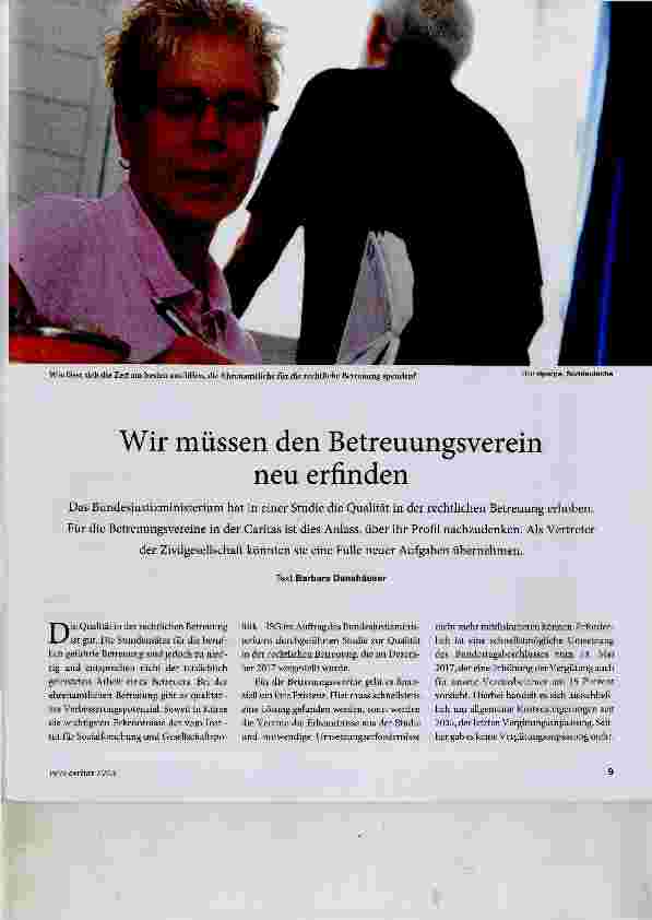 Vorschauseite 1: Wir müssen den Betreuungsverein neu erfinden