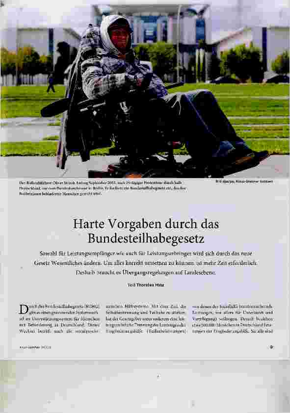 Vorschauseite 1: Harte Vorgaben durch das Bundesteilhabegesetz