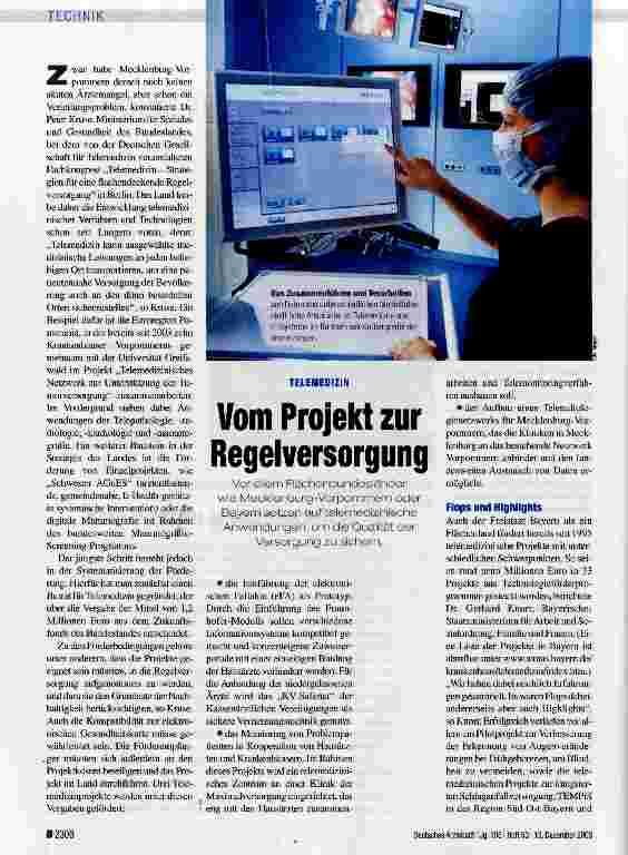 Vorschauseite 1: Vom Projekt zur Regelversorgung