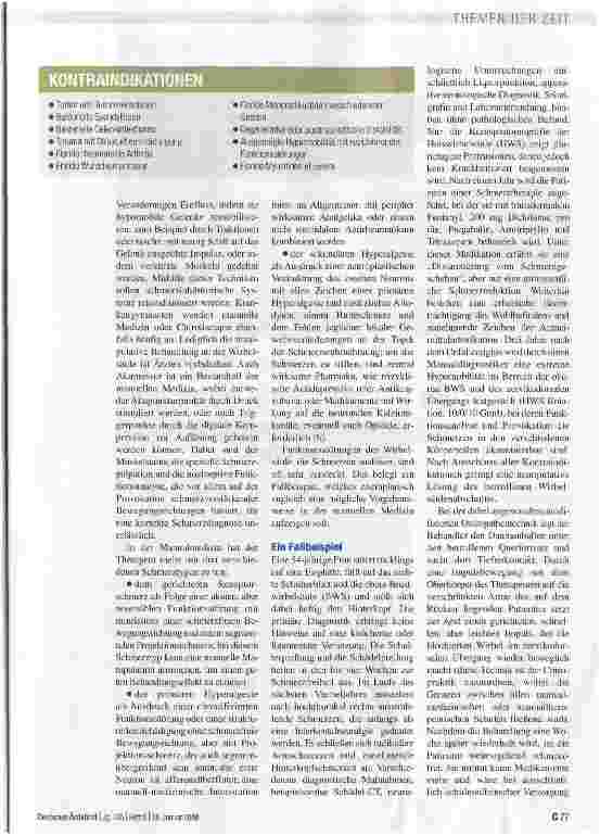 Vorschauseite 2: Manuelle Medizin ist in moderne Schmerztherapie integrierbar