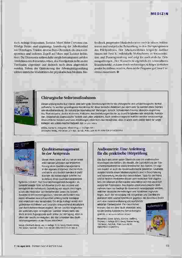 Vorschauseite 2: Was tun beim „Mausarm?
