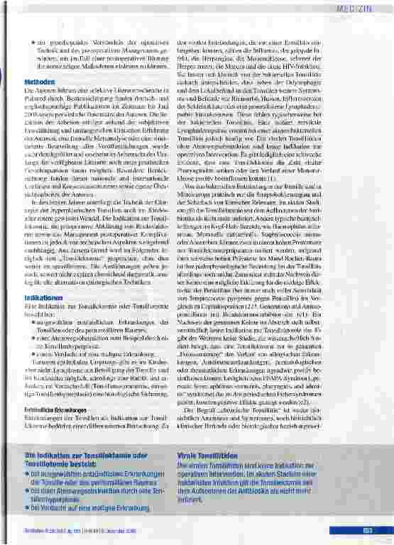 Vorschauseite 2: Die Tonsillektomie im Kindesalter