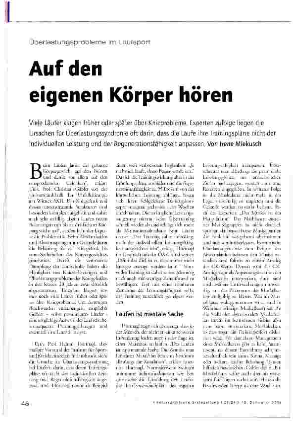 Vorschauseite 1: Auf den eigenen Körper hören