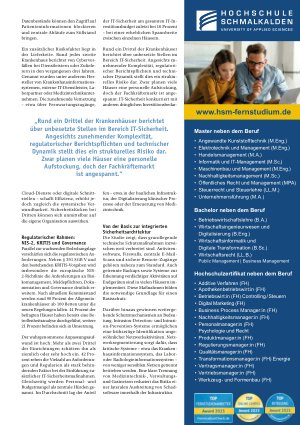 Vorschauseite 2: Cybersicherheit im Krankenhaus Vom IT-Thema zur strategischen Führungsaufgabe
