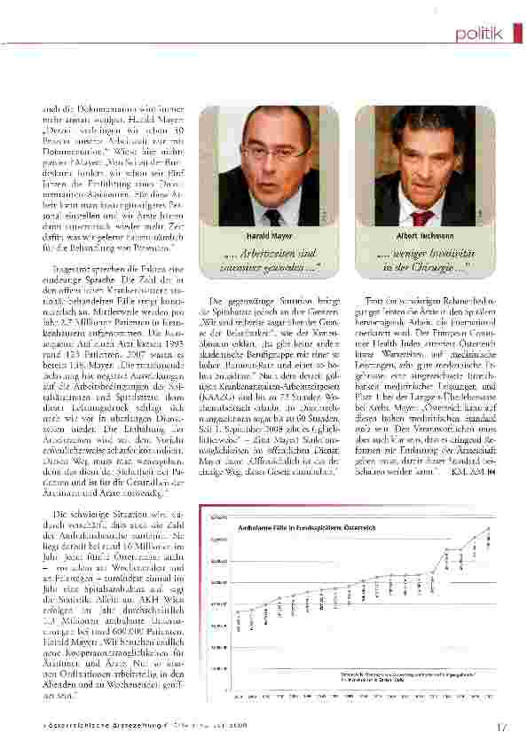 Vorschauseite 2: SpitalsärzteSpitzenleistungen trotz Spitzenstress
