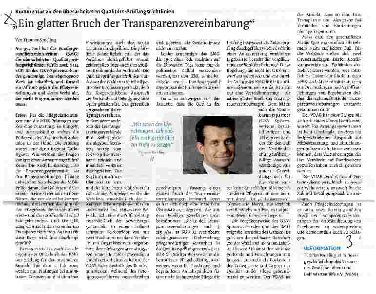 Vorschauseite 1: Ein glatter Bruch der Transparenzvereinbarung