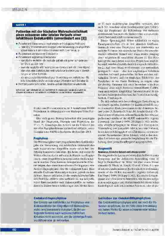Vorschauseite 2: Endokarditis - Prophylaxe, Diagnostik und Therapie