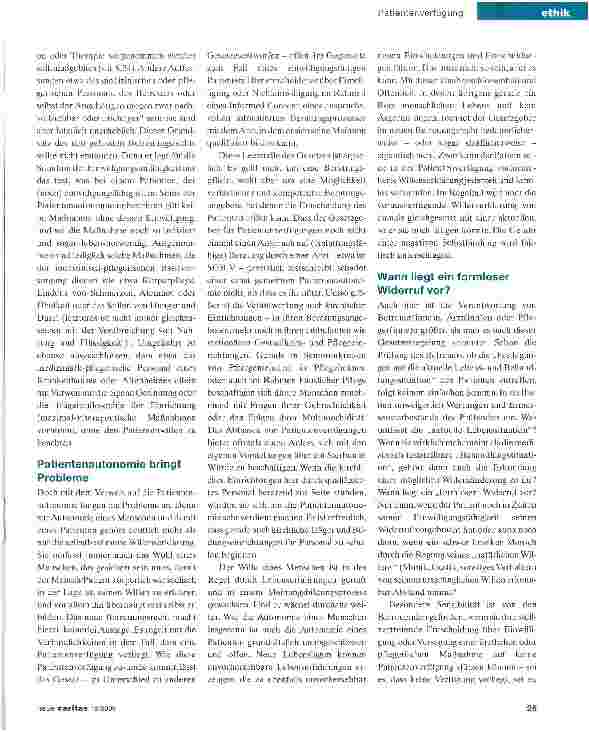 Vorschauseite 2: Der Patientenwille zählt - ihn zu ermitteln ist oft schwer