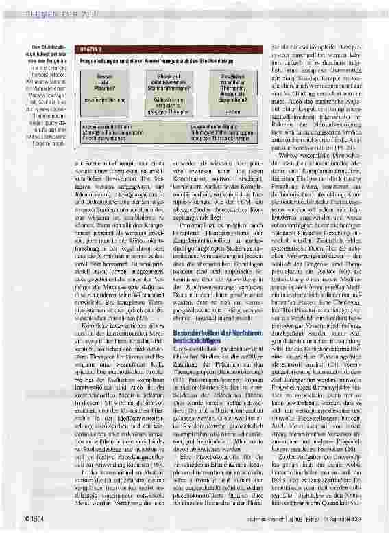Vorschauseite 3: KOMPLEMENTÄRMEDIZIN Weitere Forschung ist die Basis für Integration in die Versorgung