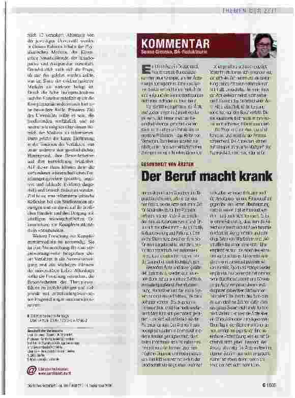 Vorschauseite 4: KOMPLEMENTÄRMEDIZIN Weitere Forschung ist die Basis für Integration in die Versorgung
