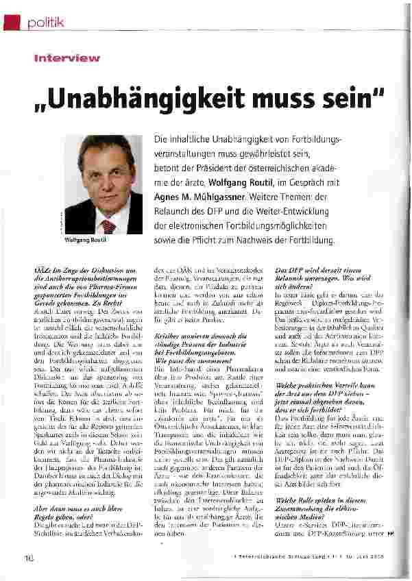 Vorschauseite 1: „Unabhängigkeit muss sein