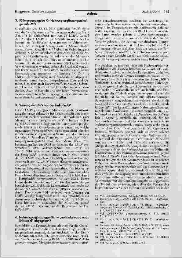 Vorschauseite 3: Grundpreisangabe bei in Kapseln und ähnlichen Darreichungsformen angebotenen Nahrungsergänzungsmitteln zwingend erforderlich?