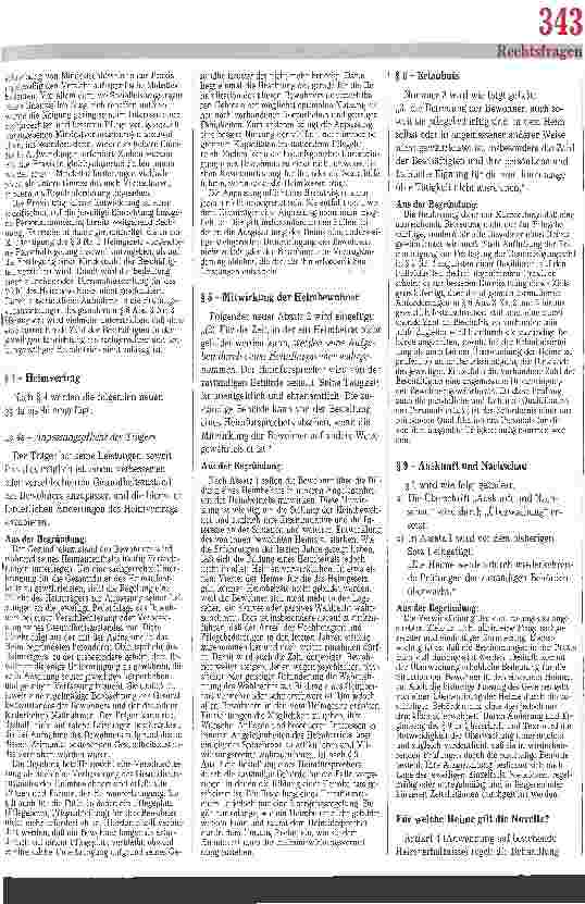Vorschauseite 2: Heimrecht: Abschied von der Mindestpersonalverordnung Der dritte Entwurf zur Änderung des Heimgesetzes