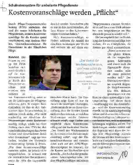 Vorschauseite 1: Kostenvoranschläge werden „Pflicht