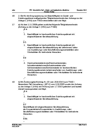 Vorschauseite 4: Eingruppierung eines staatlich geprüften Technikers als Gruppenleiter in Werkstätten für behinderte Menschen