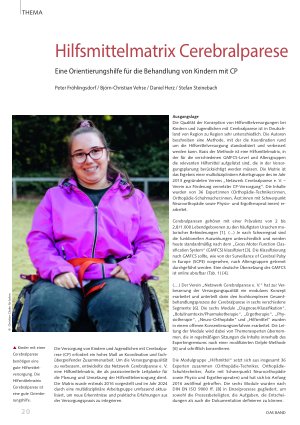 Vorschauseite 1: Hilfsmittelmatrix Cerebralparese Eine Orientierungshilfe für die Behandlung von Kindern mit CP