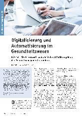 Vorschauseite 1: Digitalisierung und Automatisierung im Gesundheitswesen