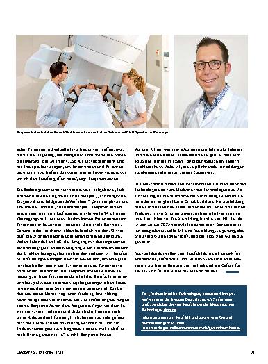 Vorschauseite 2: Medizinische Technologinnen und Technologen: Keine Diagnose ohne MT