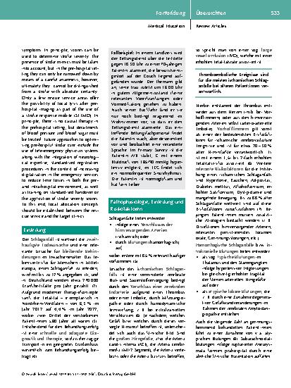 Vorschauseite 2: Prähospitale Versorgung des Schlaganfalls