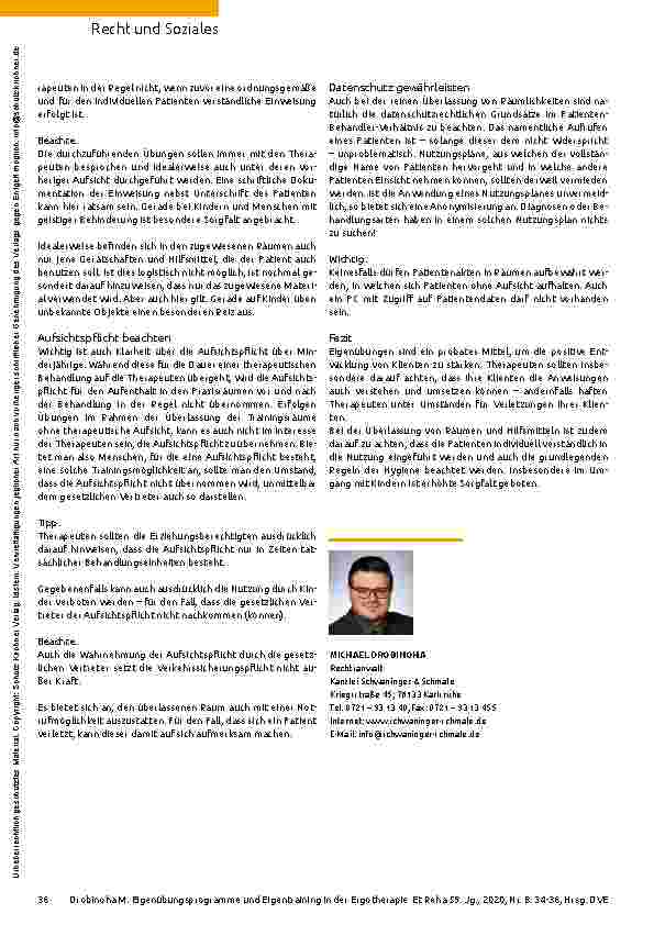 Vorschauseite 3: Eigenübungsprogramme und Eigentraining in der Ergotherapie