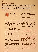 Vorschauseite 1: Patientenzentrierung zwischen Anspruch und Wirklichkeit