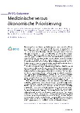 Vorschauseite 1: Medizinische versus ökonomische Priorisierung