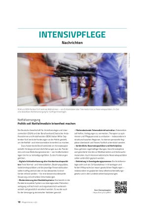 Vorschauseite 1: Intensivpflege Nachrichten