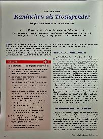 Vorschauseite 1: Kaninchen als Trostspender - Tiergestützte Intervention in der Palliative Care