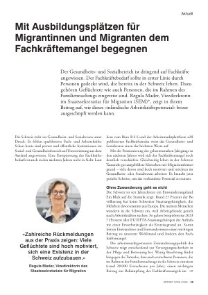 Vorschauseite 1: Mit Ausbildungsplätzen für Migrantinnen und Migranten dem Fachkräftemangel begegnen